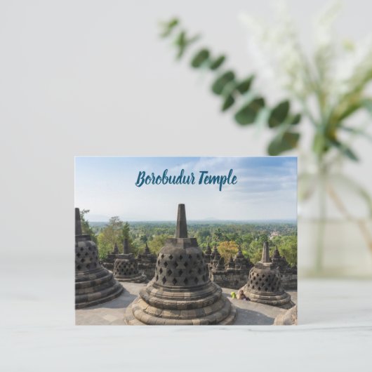 Borobudur Temple Postkarte (Stehend Vorderseite)