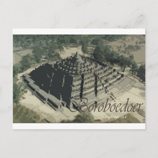Borobudur Temple Screnary Postkarte (Vorderseite)