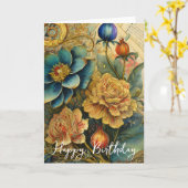 Boroke Blume Geburtstag Karte (Gelbe Blume)