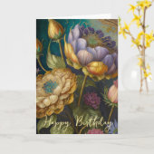 Boroke Blume Geburtstag Karte (Gelbe Blume)