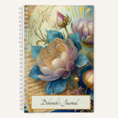 Boroke Blume personalisiert Notizblock (Vorderseite)