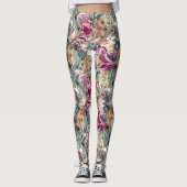 Boroke Blumenmuster Leggings (Vorderseite)