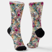 Boroke Blumenmuster Socken (Gewinkelt)