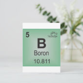Boron Individual Element der Periodic-Tabelle Postkarte (Stehend Vorderseite)