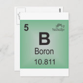 Boron Individual Element der Periodic-Tabelle Postkarte (Vorne/Hinten)