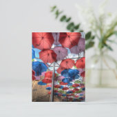 Borough Market Regenschirmkunst, London Postkarte (Stehend Vorderseite)