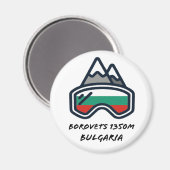 Borovets Ski Snowboard Resort Magnet (Vorderseite/Rückseite)