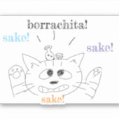 Borrachita-Aufkleber Aufkleber (Vorderseite)