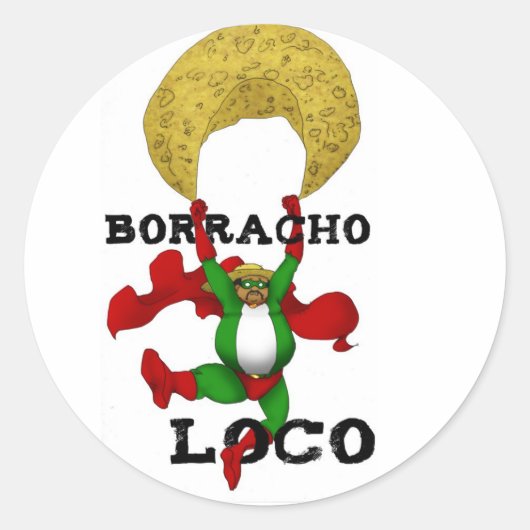 Borracho Loco Sticker (Vorderseite)