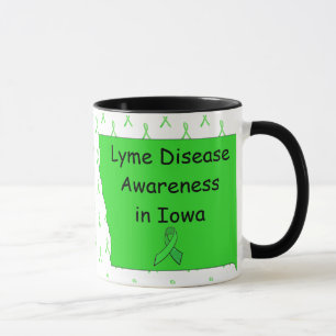 Borreliose-Bewusstsein in Iowa Kaffeetasse
