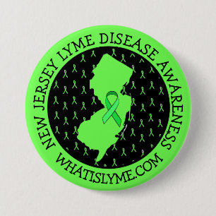 Borreliose-Bewusstsein in New Jersey Ribbon-Button Button
