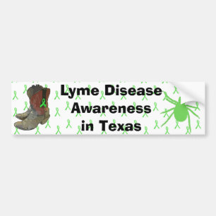 Borreliose-Bewusstseins-Aufkleber in Texas Autoaufkleber