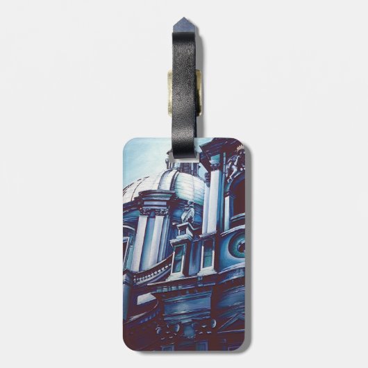 Borromini-Fassade Gepäckanhänger (Rückseite vertikal)