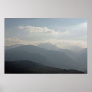 Borrowdale aus Wallacrag Keswick Lake District Poster