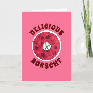 Borscht Eastern European Red Beet Beet Soup Karte