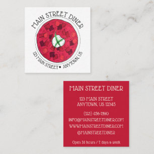 Borscht Eastern European Red Beet Beet Soup Quadratische Visitenkarte