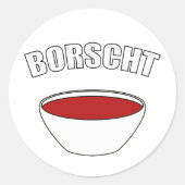 Borscht Runder Aufkleber (Vorderseite)