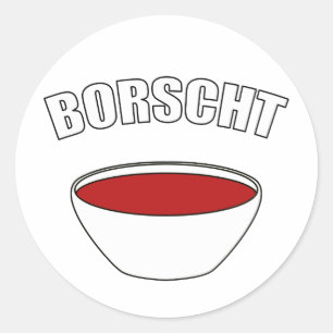 Borscht Runder Aufkleber