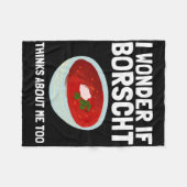 Borschtsch Rote-Bete Ukrainischer Borschtsch 2 Fleecedecke (Vorderseite (Horizontal))