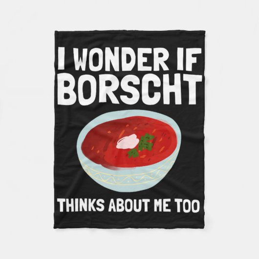 Borschtsch Rote-Bete Ukrainischer Borschtsch 2 Fleecedecke (Vorderseite)