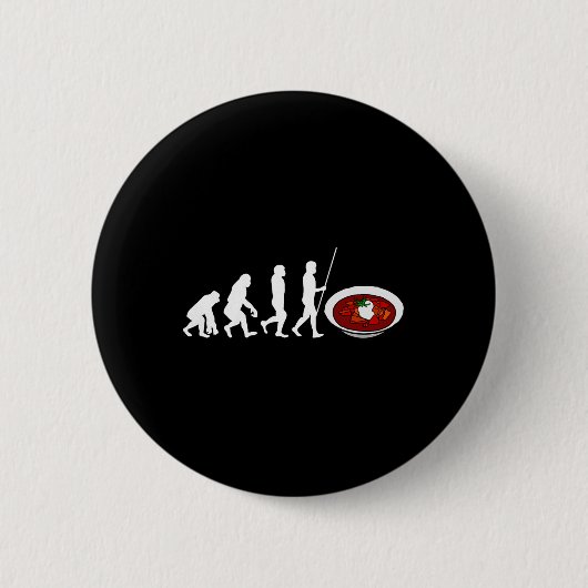 Borschtsch Rote-Bete Ukrainischer Borschtsch Button (Vorderseite)