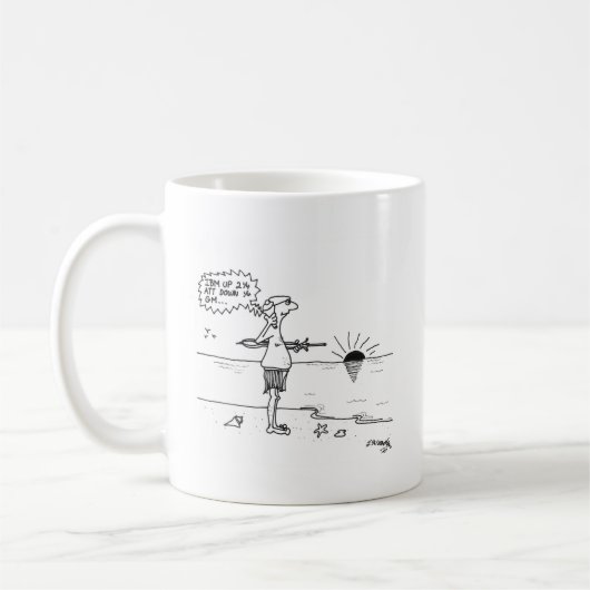 Börse-Cartoon 4013 Kaffeetasse (Links)