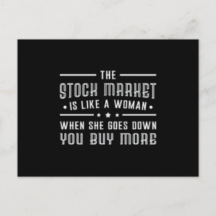 Börse Der Markt ist wie ein Frauenhändler Postkarte
