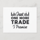 Börse nur ein weiterer Handel I verspricht Aktie Postkarte (Vorderseite)