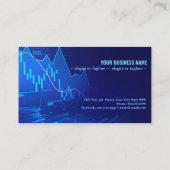 Börse- oder Devisenhandel-Grafik Visitenkarte (Rückseite)