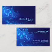 Börse- oder Devisenhandel-Grafik Visitenkarte (Vorne/Hinten)