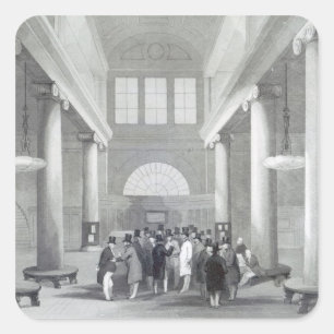 Börse Quadratischer Aufkleber