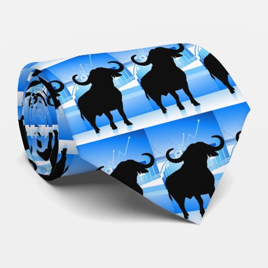 Börse Stier - das Zeichen der steigenden Märkte Krawatte (Gerollt)
