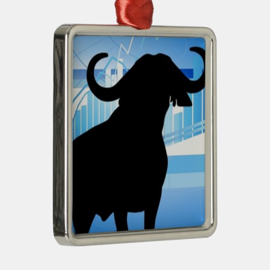 Börse Stier Silbernes Ornament (Rechts)