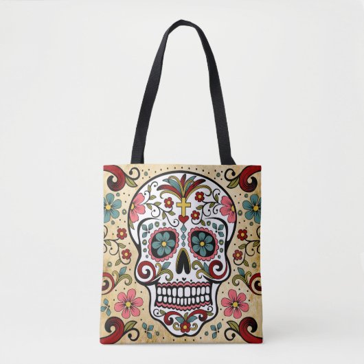 börse tote mexikanischer Totenkopf Tasche (Vorderseite)