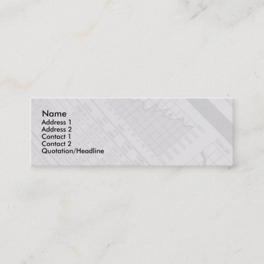 Börse-Visitenkarte Mini Visitenkarte (Vorderseite)