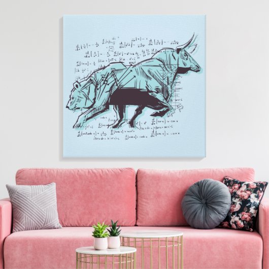 Börsenanalyse Leinwanddruck (Insitu (Wohnzimmer))