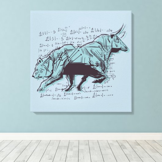 Börsenanalyse Leinwanddruck (Insitu (Holzboden))