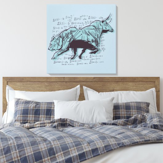 Börsenanalyse Leinwanddruck (Insitu (Schlafzimmer))