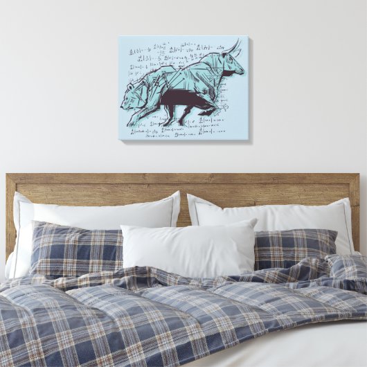 Börsenanalyse Leinwanddruck (Insitu (Schlafzimmer))