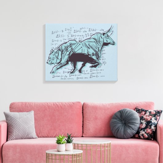 Börsenanalyse Leinwanddruck (Insitu (Wohnzimmer))