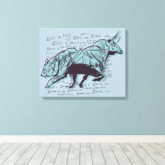 Börsenanalyse Leinwanddruck (Insitu (Holzboden))