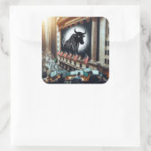 Börsenaufkleber Quadratischer Aufkleber (Tasche)