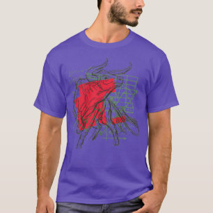 Börsenbulle mit gewinnbringenden Aktien T-Shirt