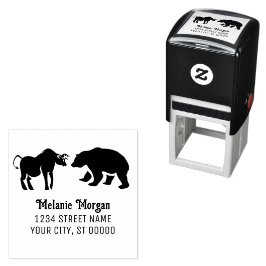 Börsenbulletin / Bärenname-Rücksendeadresse Permastempel (Beispiel)