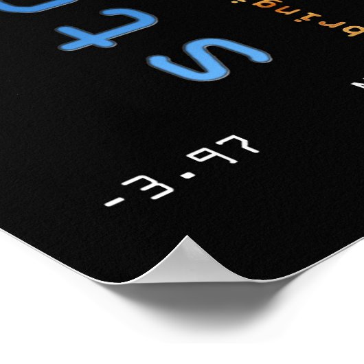 Börsendesign blau poster (Ecke)