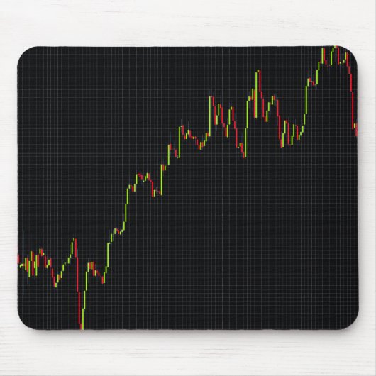 Börsendiagramm für Candlestick Mousepad (Vorne)