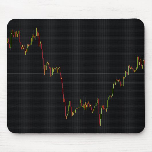 Börsendiagramm für Candlestick Mousepad (Vorne)