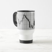 Börsendiagramm für Candlestick Reisebecher (Vorderseite Links)