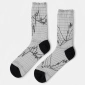 Börsendiagramm für Candlestick Socken (Linkes Detail)