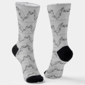 Börsendiagramm für Candlestick Socken (Gewinkelt)